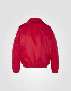 Bomber pilote CWU rouge en nylon recyclé, coupe confort - ROUGE