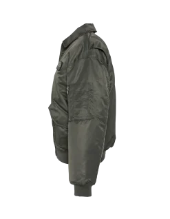 Bomber pilote CWU sage kaki en nylon recyclé, coupe confort - SAGE KAKI