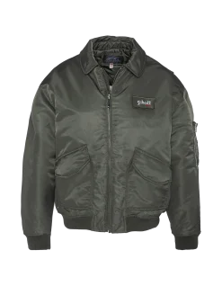 Bomber pilote CWU sage kaki en nylon recyclé, coupe confort, grande taille - SAGE KAKI
