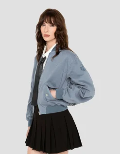 Bomber surteint bleu type MA-1 - BLEU LAC