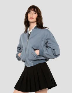 Bomber surteint bleu type MA-1 - BLEU LAC