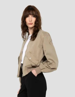 Bomber surteint taupe type MA-1 - TAUPE
