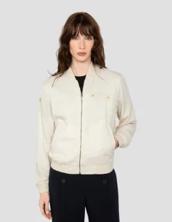 Bomber ultra léger blanc exotique - BLANC CASSÉ