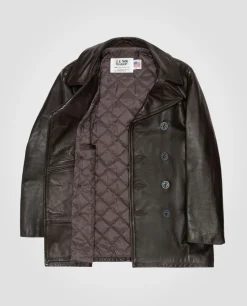 Caban marron mythique USA, cuir de vachette - MARRON