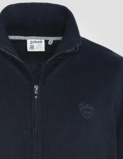 Cardigan zippé bleu marine - MARINE