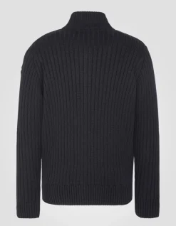 Cardigan zippé noir recyclé - NOIR
