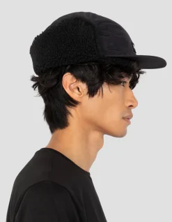 Casquette chapka noire doublée sherpa - NOIR