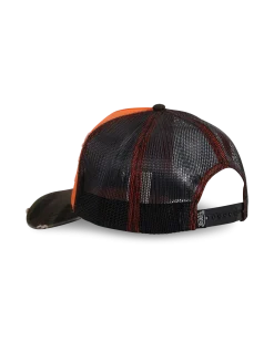 Casquette trucker camo et orange Schott X Von Dutch - CAMO/ORANGE