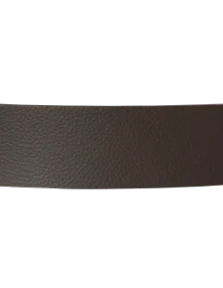 Ceinture marron avec boucle gravée, cuir de buffle - MARRON