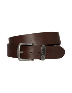 Ceinture marron, cuir de vachette - MARRON