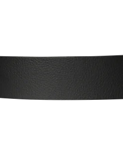 Ceinture noire avec boucle gravée Schott NYC®, cuir de buffle - NOIR