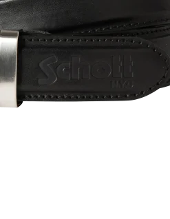 Ceinture noire, cuir de vachette - NOIR