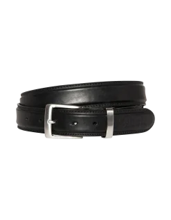 Ceinture noire, cuir de vachette - NOIR