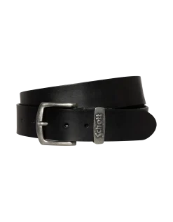 Ceinture noire, cuir de vachette - NOIR