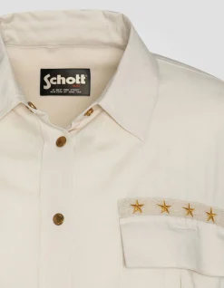 Chemise army légère blanche sans manche - BLANC CASSÉ