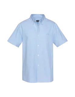 Chemise bleue à manches courtes - BLEU