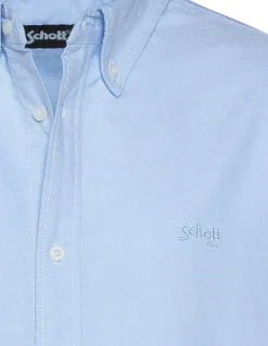 Chemise bleue à manches courtes - BLEU