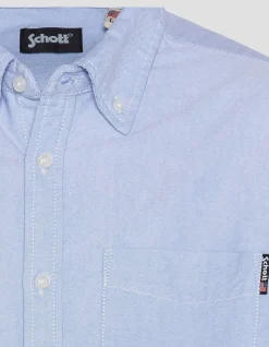 Chemise bleue à manches longues - BLEU