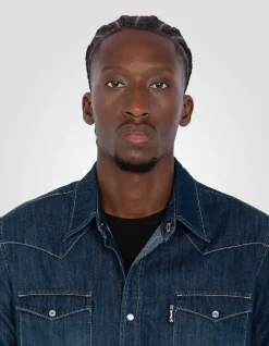 Chemise en denim bleu - BLEU