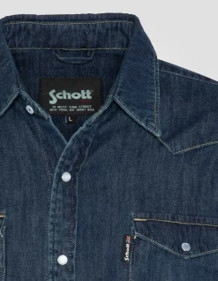 Chemise en denim bleu - BLEU