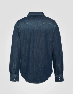 Chemise en denim bleu - BLEU