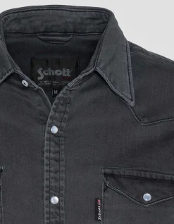 Chemise en denim gris - GRIS