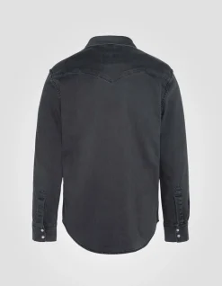 Chemise en denim gris - GRIS