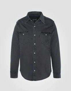 Chemise en denim gris - GRIS