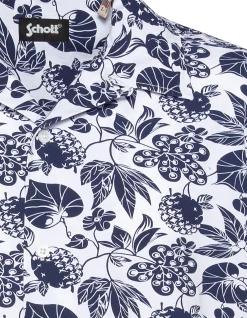 Chemise hawaïenne blanche - BLANC/MARINE