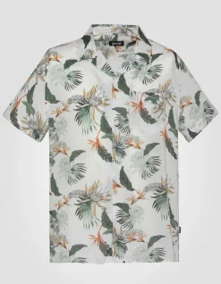 Chemise Hawaïenne blanche - BLANC CASSÉ PARADIS