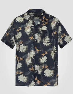 Chemise Hawaïenne bleu marine - MARINE PARADIS