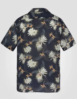 Chemise Hawaïenne bleu marine - MARINE PARADIS