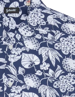 Chemise hawaïenne bleu marine - MARINE/BLANC