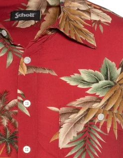 Chemise hawaïenne rouge - ROUGE