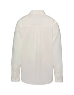 Chemise manches longues blanche avec poche plaquée - BLANC