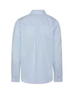 Chemise manches longues bleu avec poche plaquée - BLEU