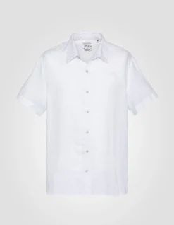 Chemisette blanche en lin - BLANC