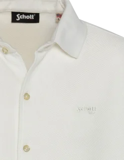 Chemisette en maille blanche effet gaufré - BLANC