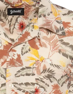 Chemisette légère hawaïenne beige - BEIGE