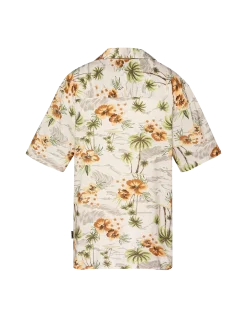 Chemisette légère hawaïenne beige - BEIGE