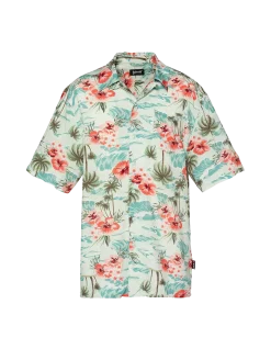 Chemisette légère hawaïenne bleu - BLEU