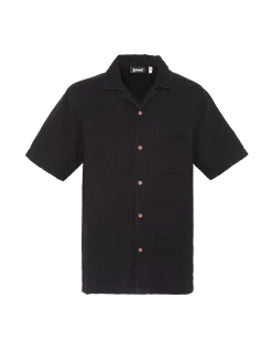 Chemisette noire en gaze de coton - NOIR