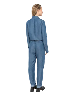 Combinaison casual indigo en tencel - INDIGO