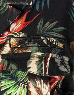 Combinaison légère army noire à motif - NOIR TROPICAL