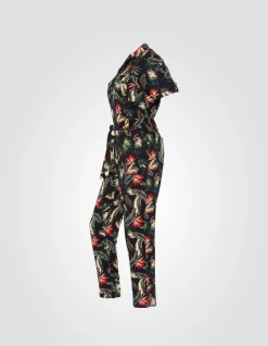 Combinaison légère army noire à motif - NOIR TROPICAL