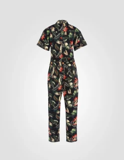 Combinaison légère army noire à motif - NOIR TROPICAL