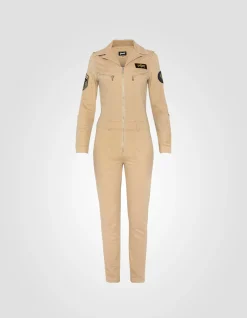 Combinaison légère et badgée beige clair - BEIGE CLAIR