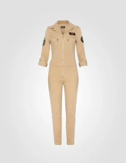 Combinaison légère et badgée beige clair - BEIGE CLAIR