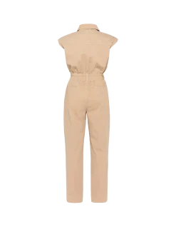 Combinaison saharienne beige sans manches - BEIGE