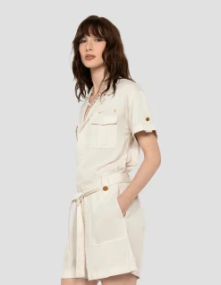 Combishort army légère blanc cassé - BLANC CASSÉ
